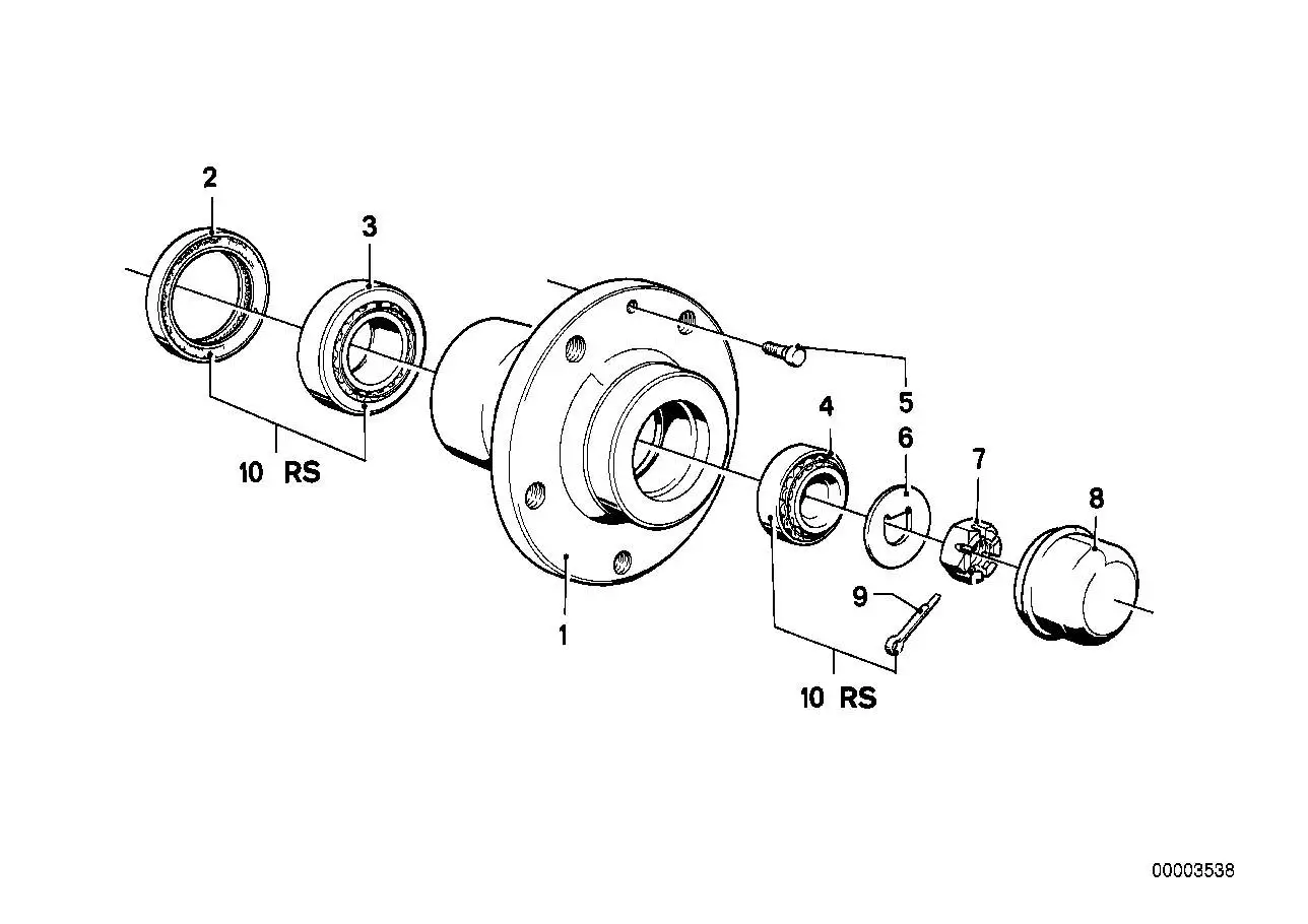 BMW Radnabe E23 31211123435