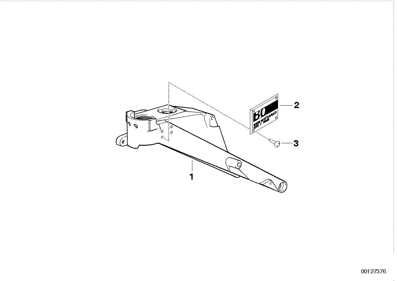 BMW Rahmenvorderteil Schwarz R21 R21A R22 R28 46512314698 - 259E,