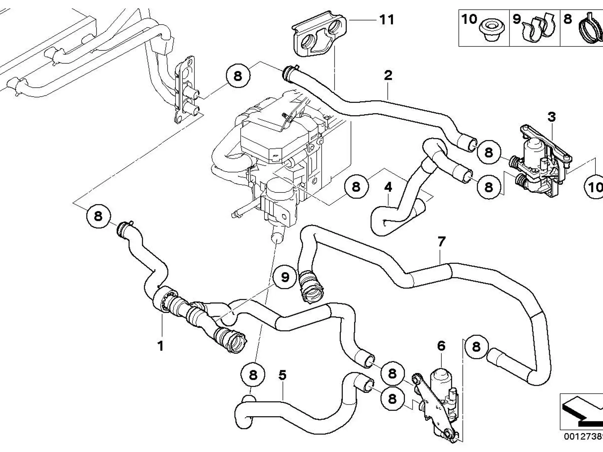 BMW Schlauchschelle E53 E60 E61 E63 E64 E70 E71 E72 E90 E91 E92 E93 F01 F02 F04 F06 F07 F10 F11 F12 F13 F15 F16 F25 F26 F85 F86 G01 G02 G05 G06 G07 G11 G12 G14 G15 G16 G20 G21 G30 G31 G32 K02 K03 K40 K43 K44 R52 R53 R55 R56 64217518579