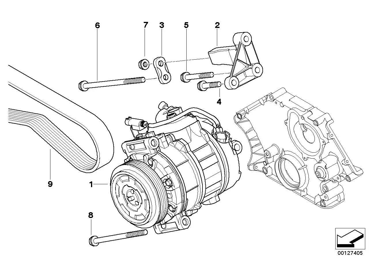 BMW Klimakompressor E60 E61 E63 E64 64509174806 - 5er E60, 5er E6