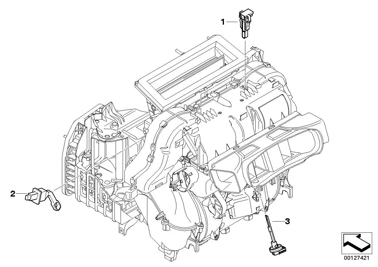 BMW Temperatursensor Kaltluftverteiler E60 E61 E63 E64 E70 F15 F8