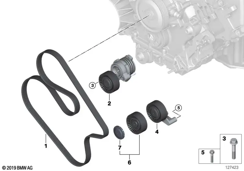 BMW Keilrippenriemen E53 E60 E61 E63 E64 E65 E66 11287631817 - Bi