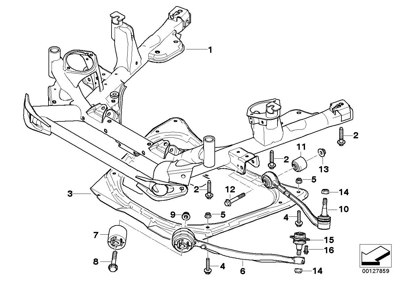 BMW Gummilager Zugstrebe E53 31126769715