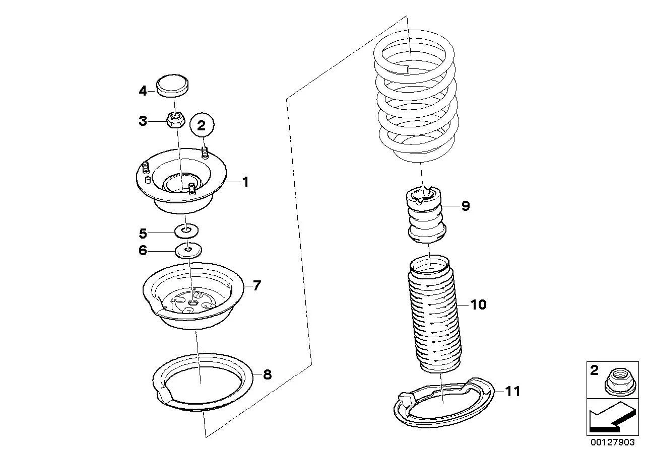 BMW Federunterlage unten E83 31303411795