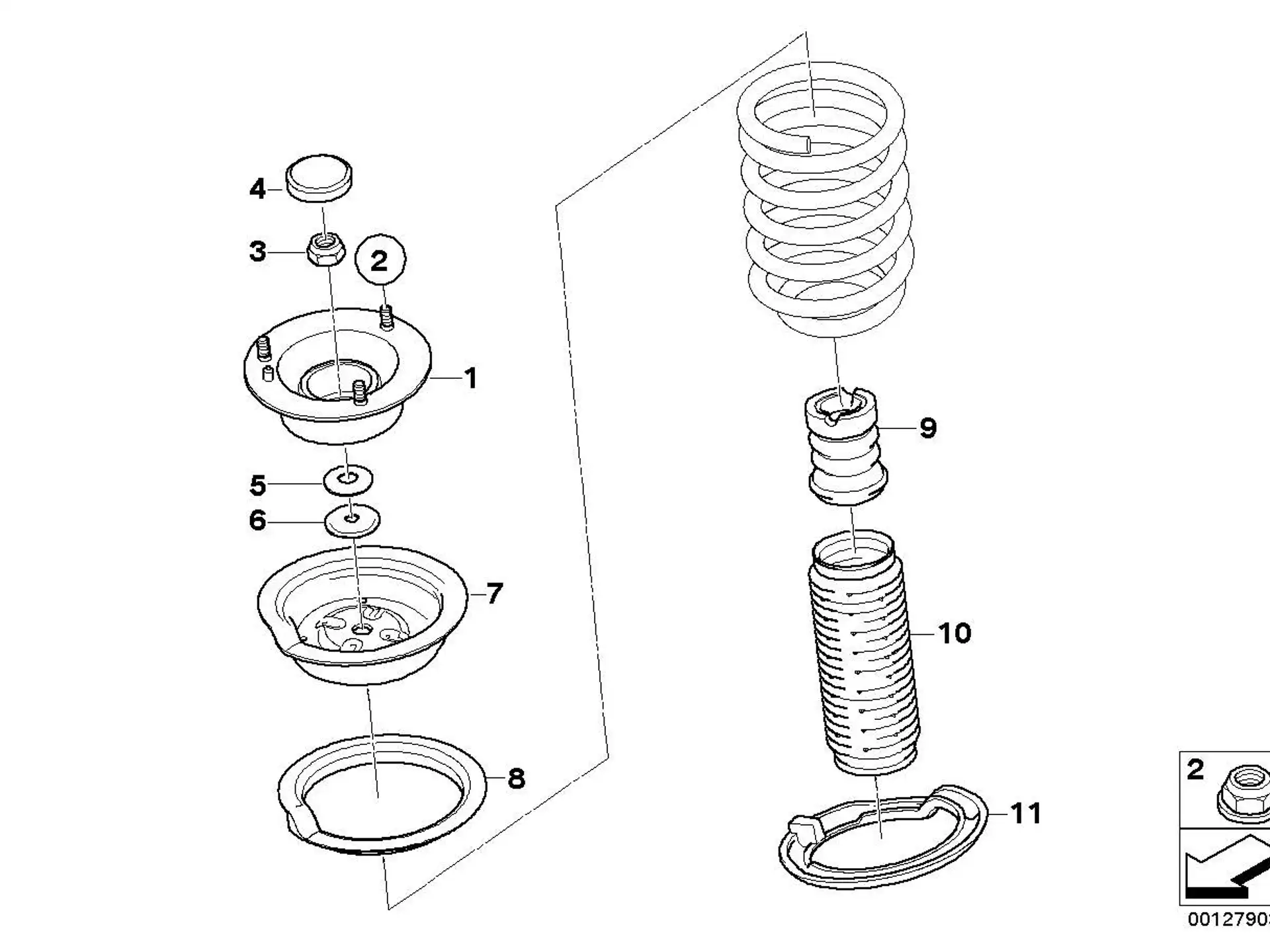 BMW Federunterlage unten E83 31303411795