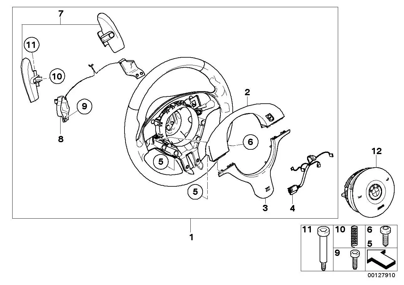 BMW Abdeckkappe Sportlenkrad E46 32347833936 - Bildposition 02