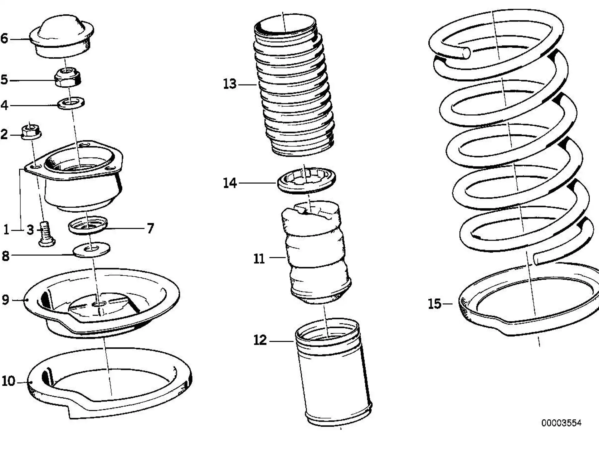 BMW Federunterlage unten E24 E28 E30 E32 E34 E36 31331124322