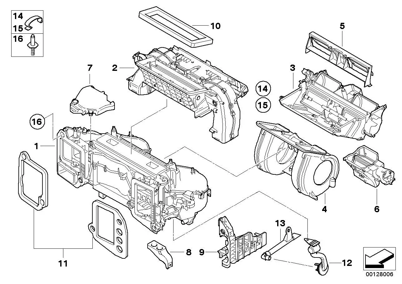BMW Leergehäuse Gebläse 64116921066 - Bildposition 04
