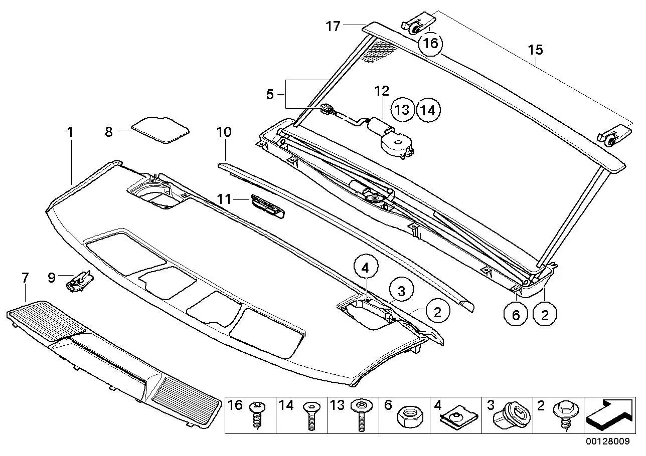BMW Blende Sonnenschutzrollo 51469150202 - Bildposition 17