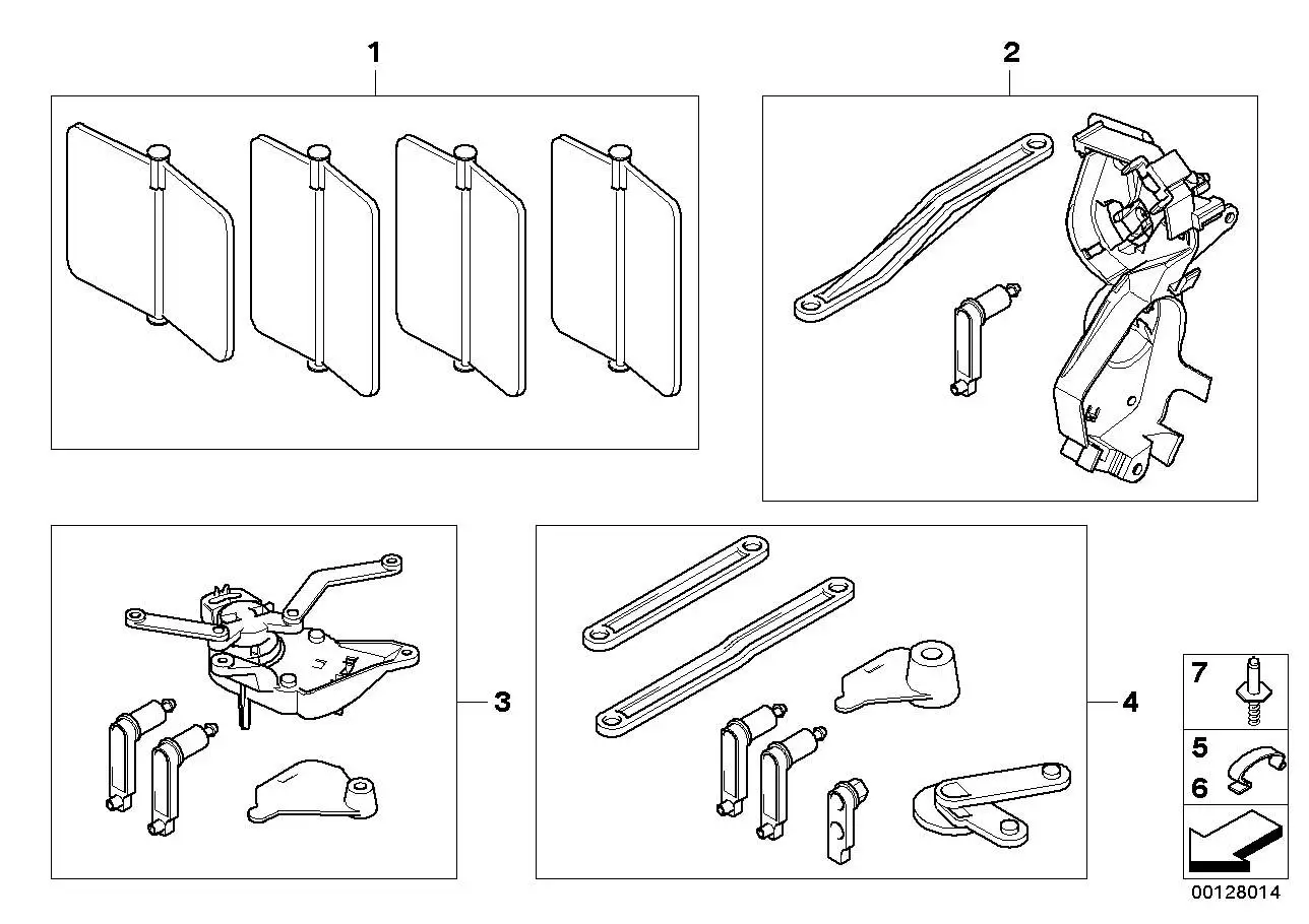 BMW Satz Kleinteile/Stellhebel 64116933909 - Bildposition 04