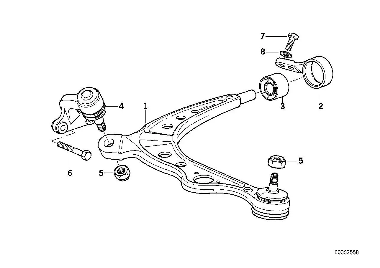 BMW Querlenker rechts E34 31121093882