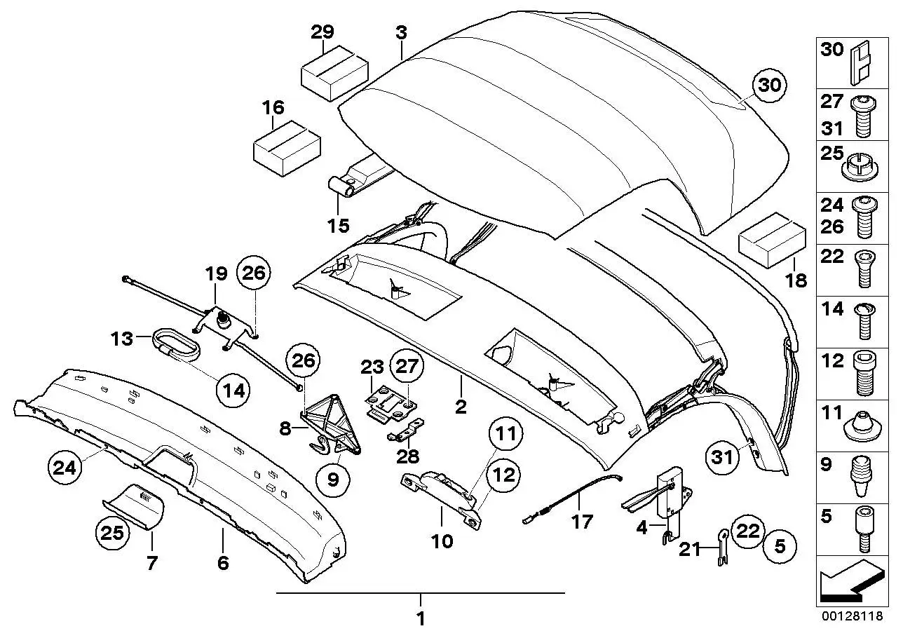 BMW Griff E36 E46 E85 54318163672 - Bildposition 13