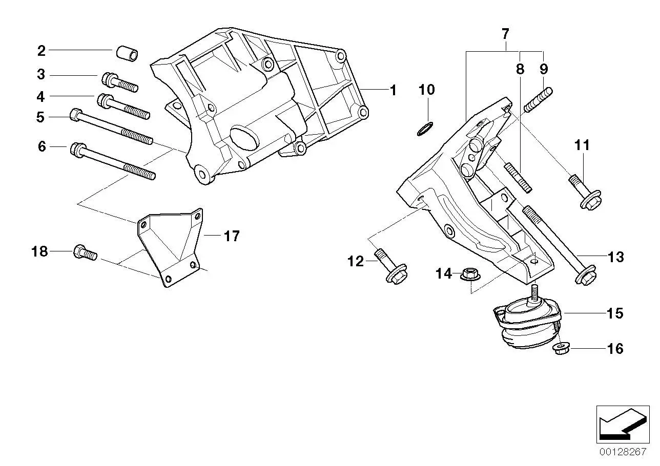BMW Sechskantschraube mit Scheibe E38 E39 E52 E53 R50 R52 R53 071