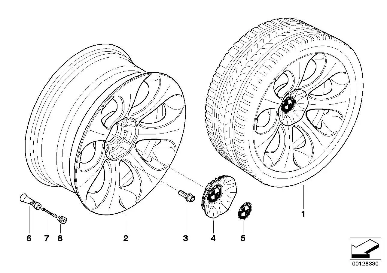 BMW Nabenabdeckung E63 E64 36136763117 - Bildposition 04