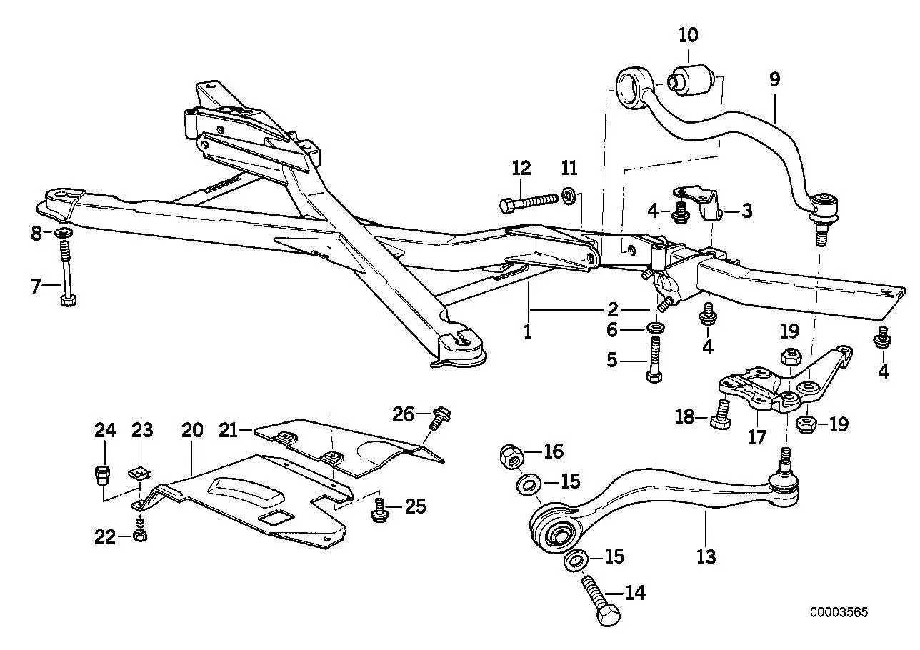 BMW Querlenker links Aluminium E31 31121138477 - 8er E31 Coupe /