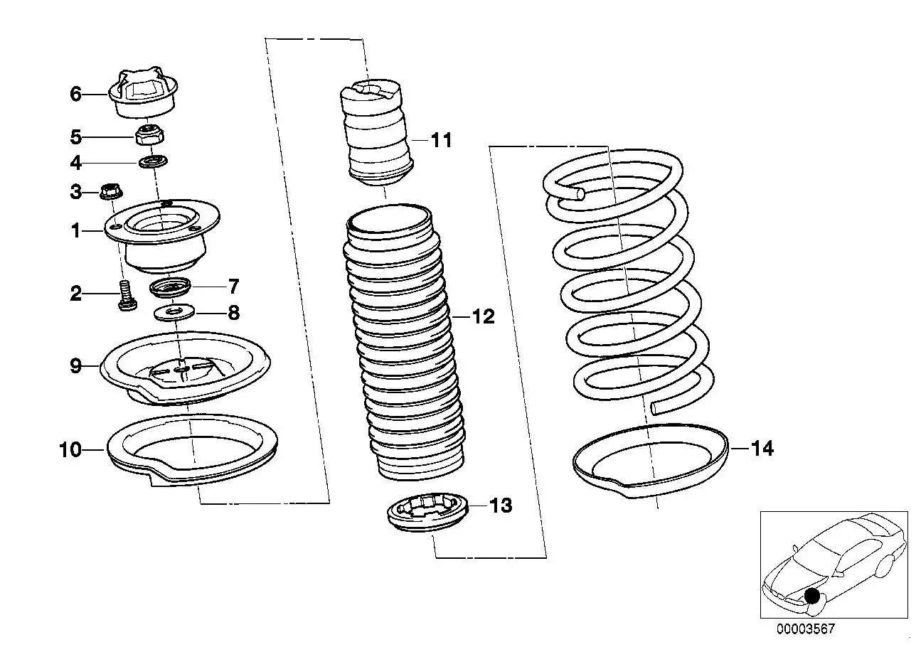 BMW Stützlager 31332227366 - Bildposition 01