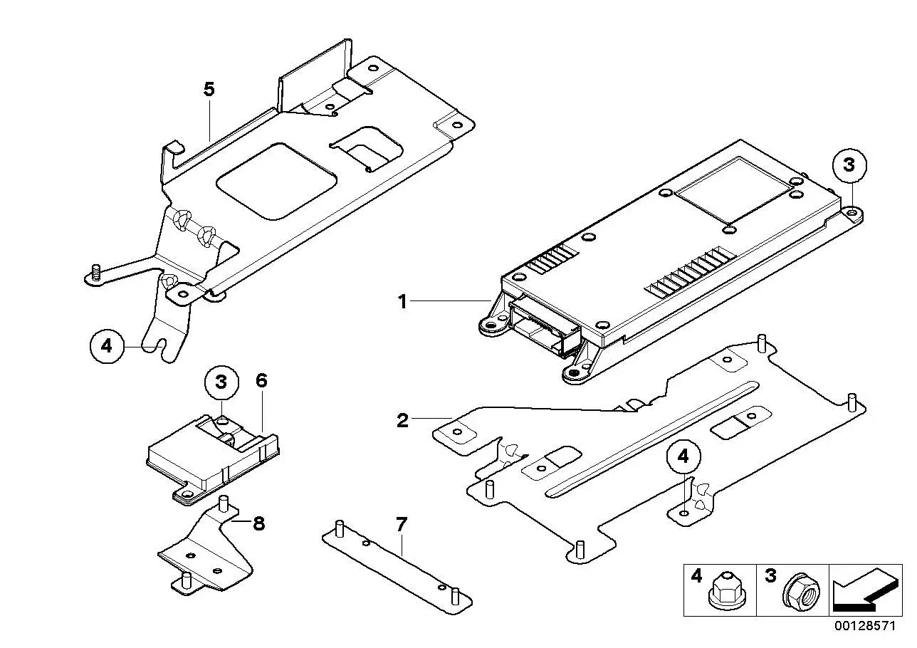 BMW Halter Bluetooth Antenne E39 84136936910 - 5er E39