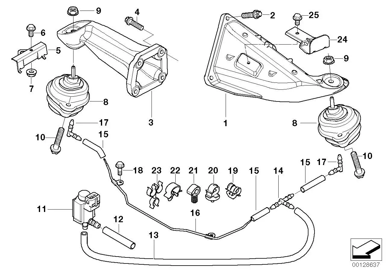 BMW Motorlager E53 22116770638