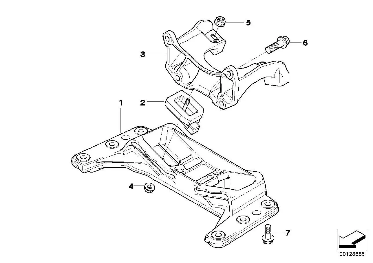 BMW Getriebelager E60 E61 E63 E64 22316773825