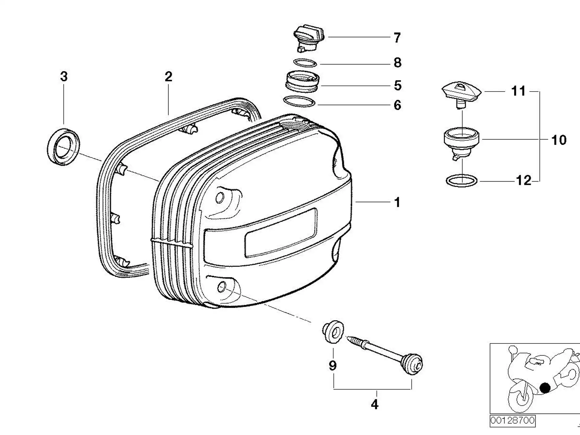 BMW Dichtung aussen A61 K30 R21 R21A R22 R28 11121341708