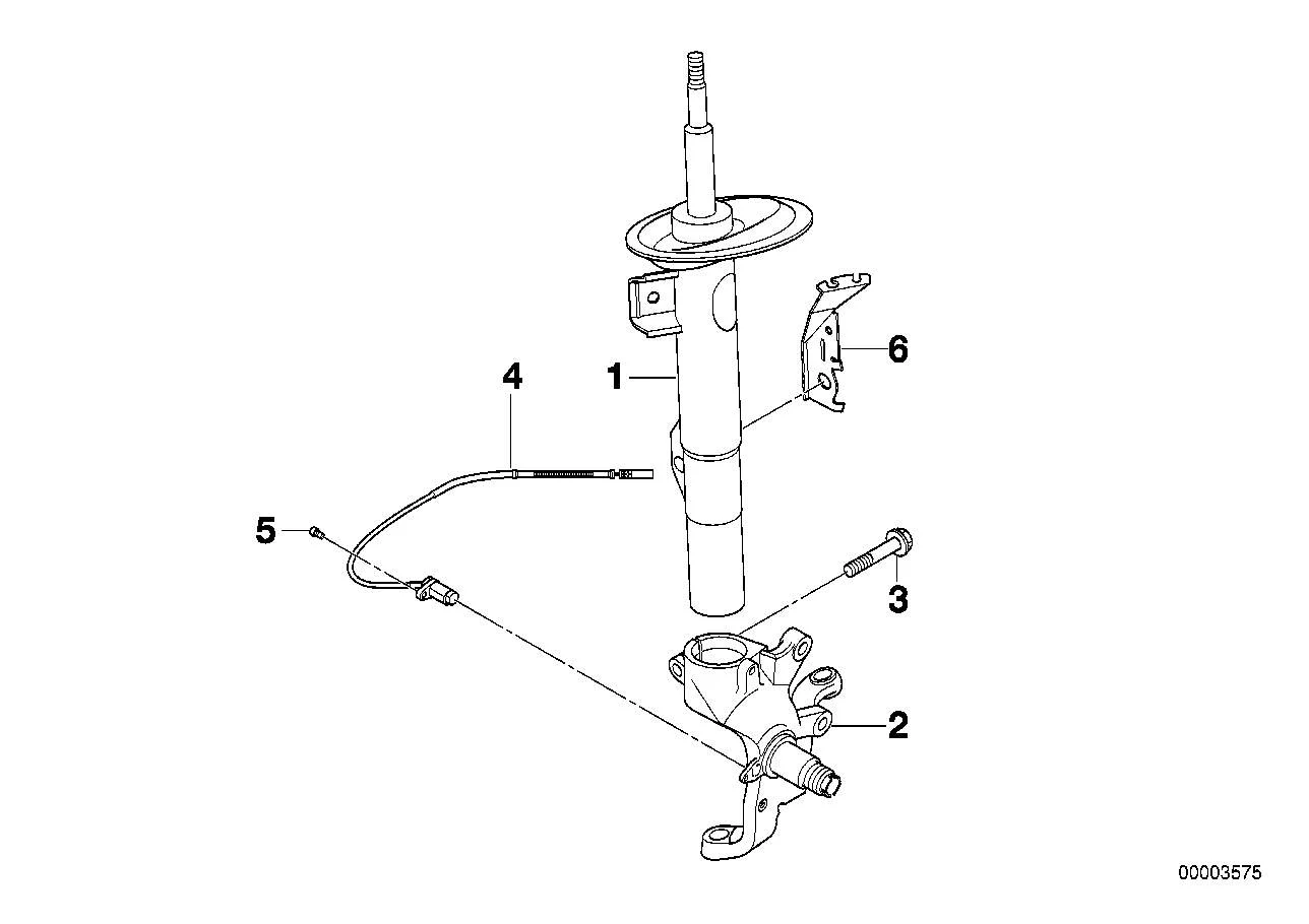 BMW Federbein vorn rechts E38 31311091558