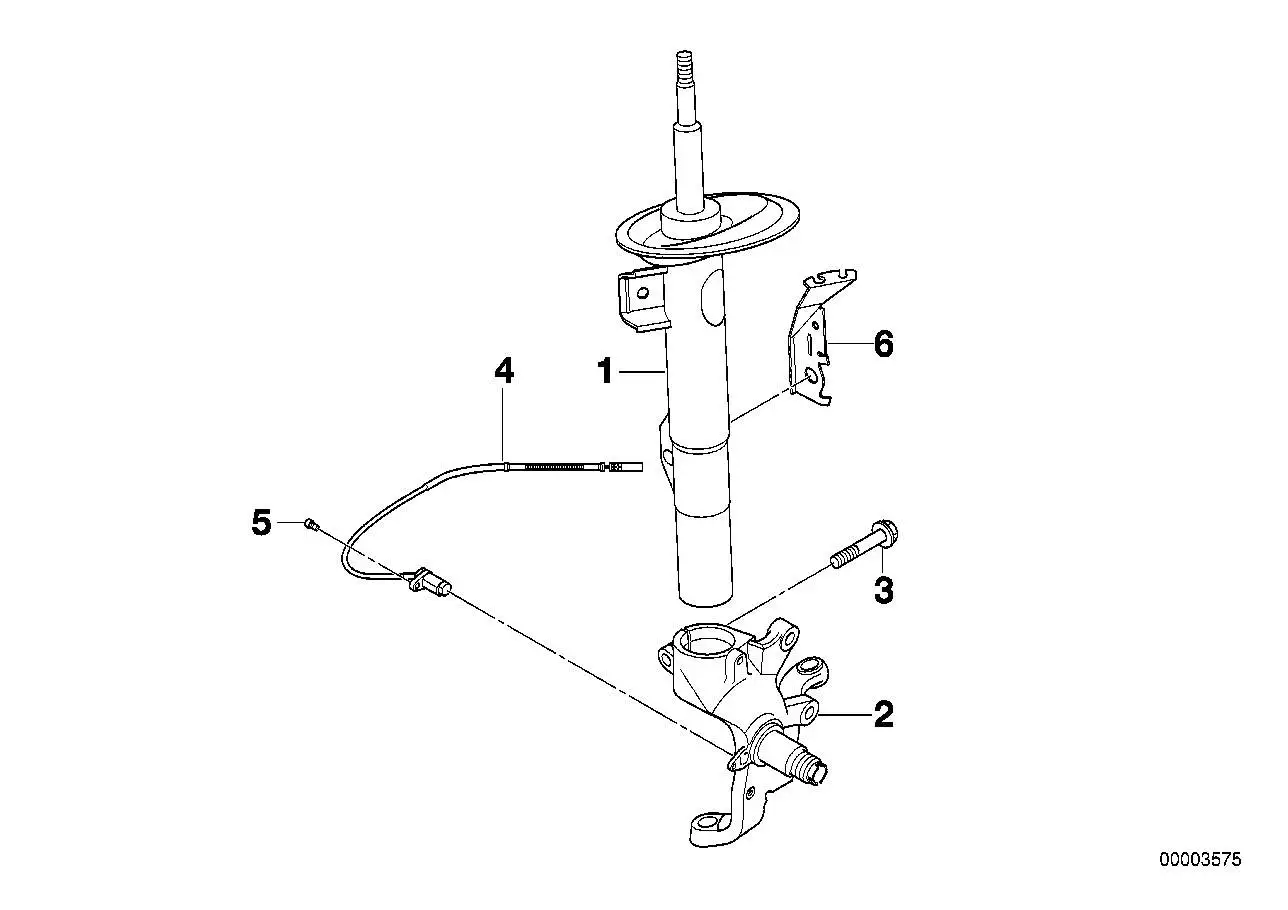 BMW Halter ABS/BVA-Leitung rechts E38 31181182258 - Bildposition