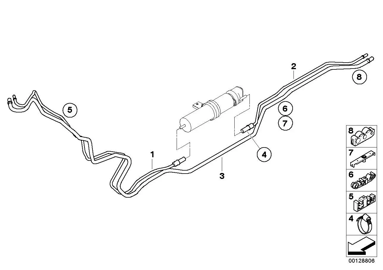 BMW Leitungsclip E60 E61 E63 E64 E83 E85 16126760471