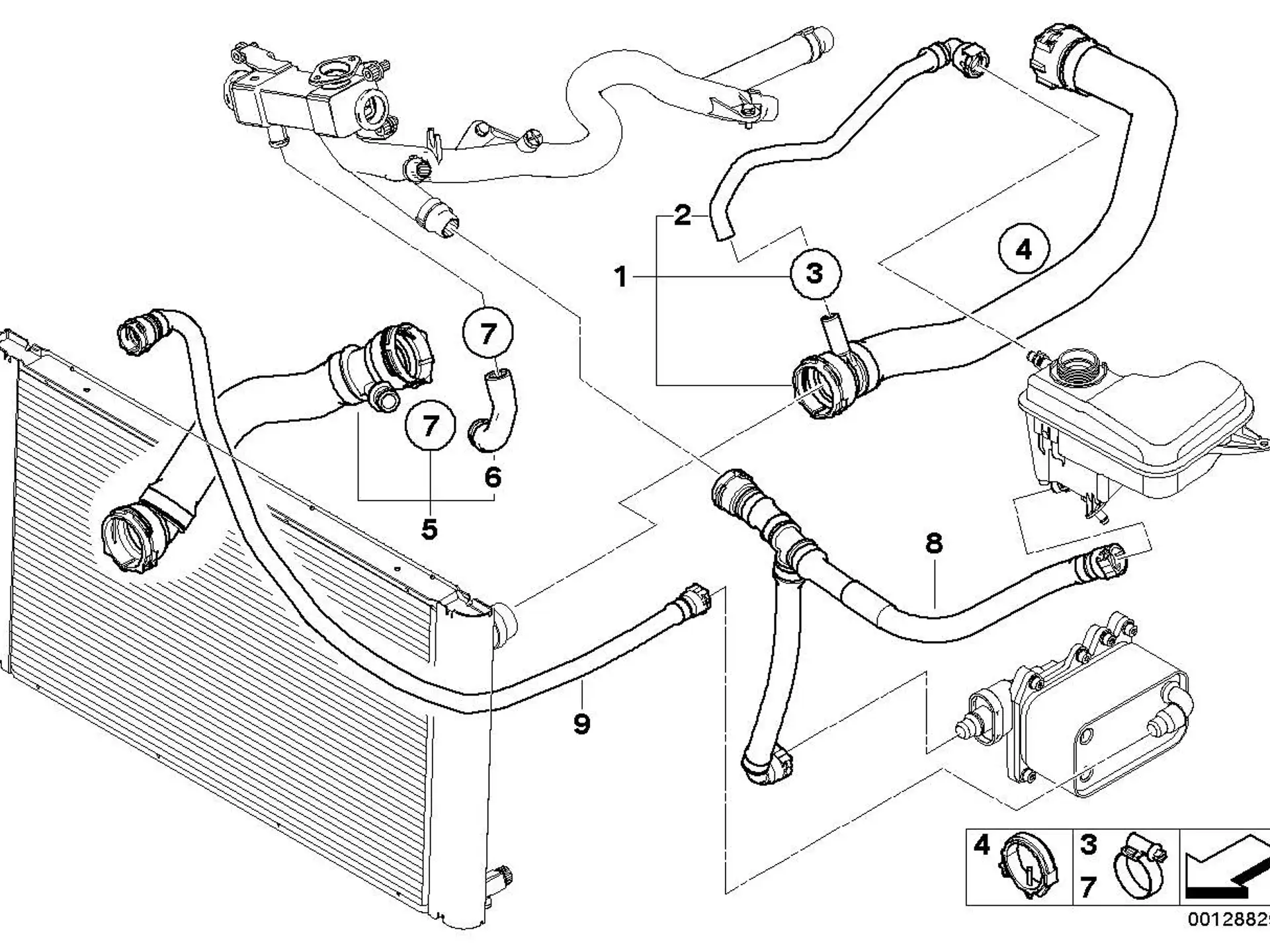 BMW Kühlmittelschlauch E60 E61 E63 E64 17127787456
