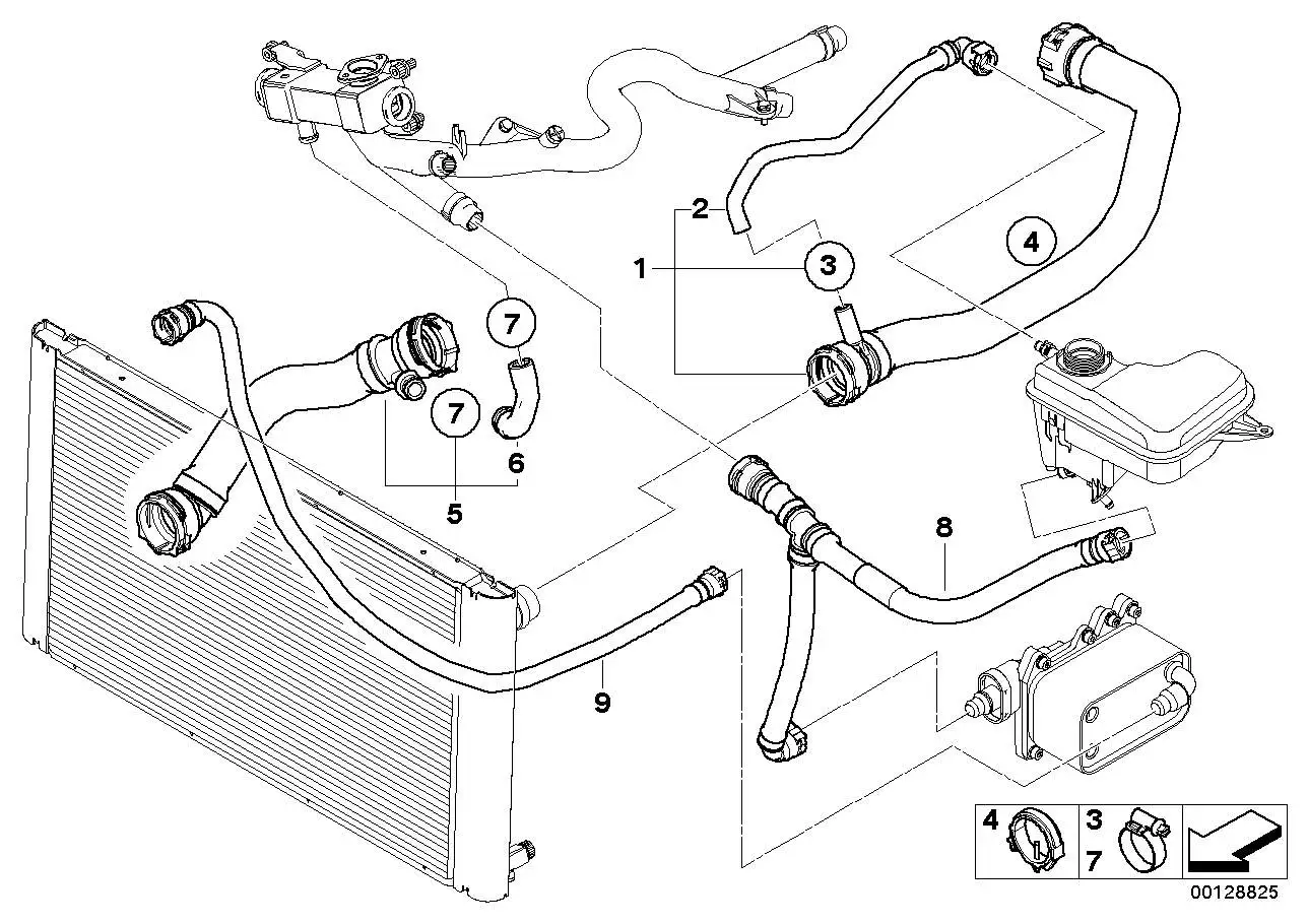 BMW Kühlmittelschlauch E60 E61 E63 E64 17127787456