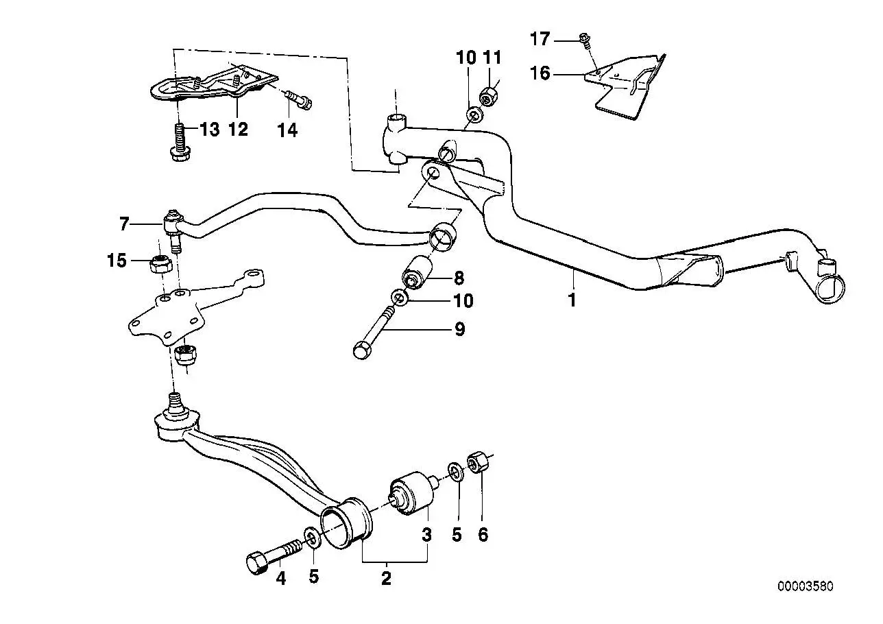 BMW Stütze links E31 E32 E34 31121131639