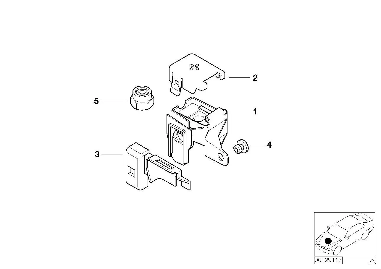 BMW Halter Stützpunkt B+ E46 E83 61138385159 - 3er E46, X3 E83