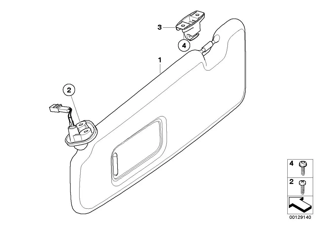 BMW Halter Sonnenblende E63 51169151529