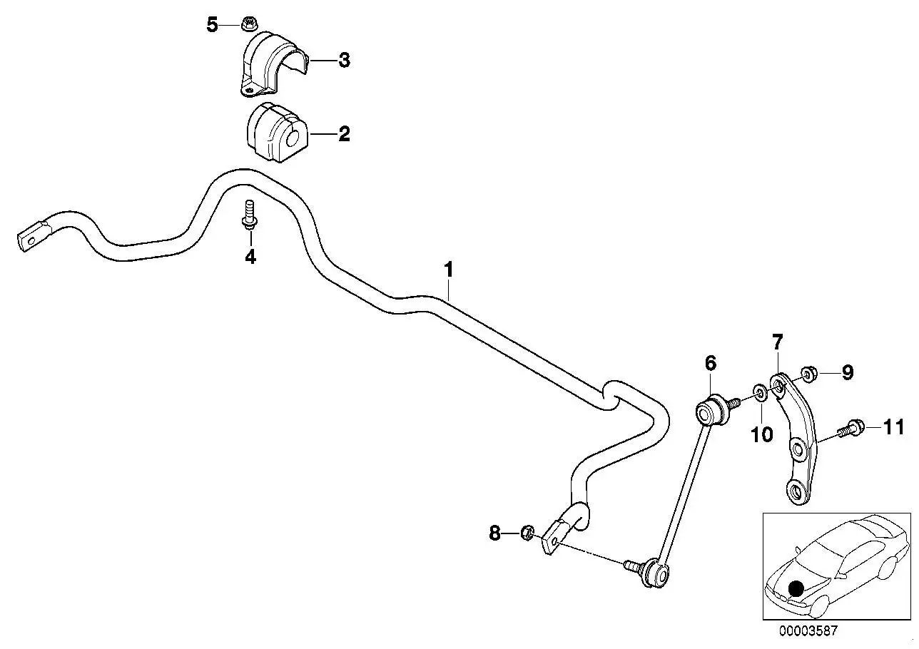 BMW Stabilisator vorn E39 31351093107