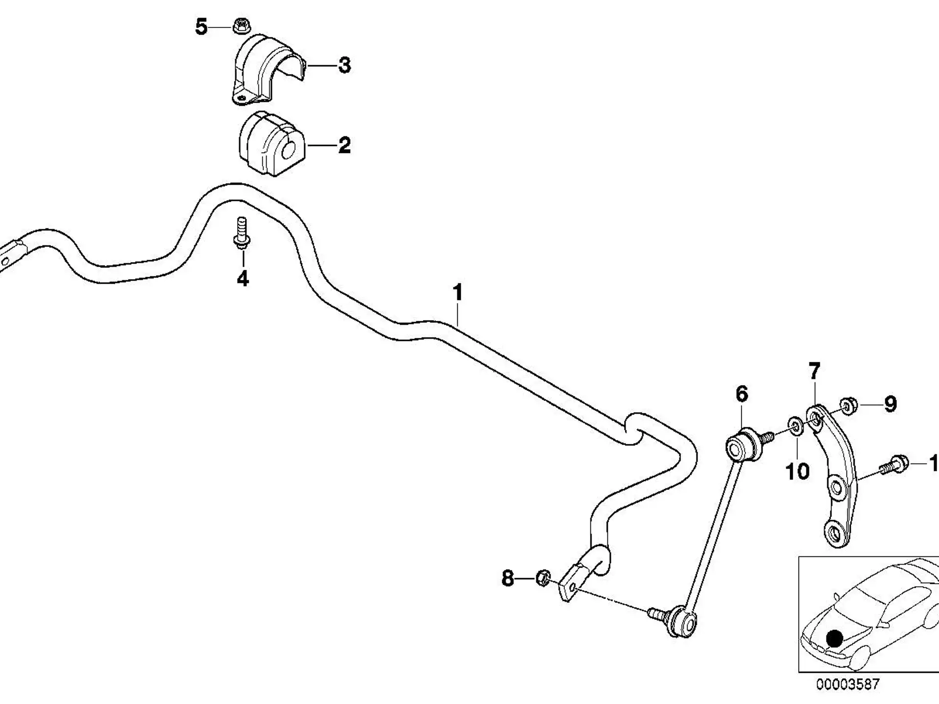 BMW Haltebügel Stabilisator E38 E39 31351090548