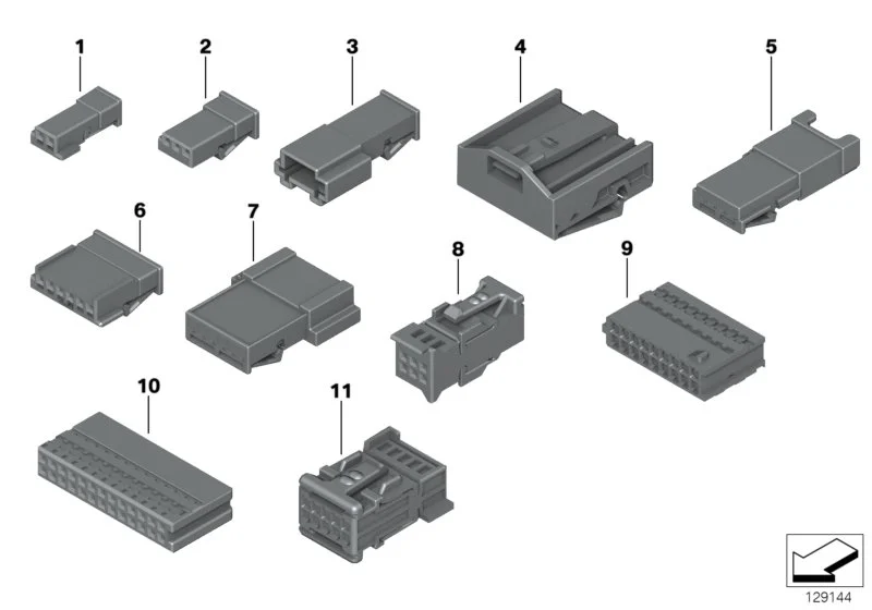 BMW Universal-Buchsengehäuse uncodiert E36 E38 E39 E46 E52 E53 E60 E61 E63 E64 E65 E66 E70 E71 E72 E81 E82 E83 E84 E85 E86 E87 E88 E89 E90 E91 E92 E93 F01 F02 F04 F06 F07 F10 F11 F12 F13 F20 F21 F25 F26 F30 F31 F32 F34 I01 I12 I15 R50 R53 R55 R56 R57 R58 