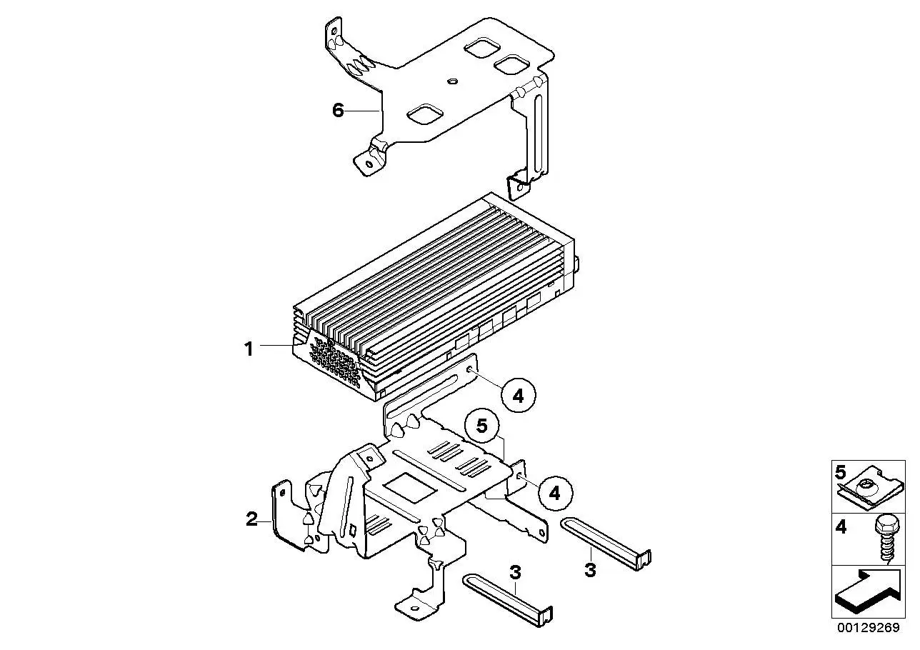 BMW Verstärker Individual Audiosystem E60 E61 E63 E64 E90 E91 E92