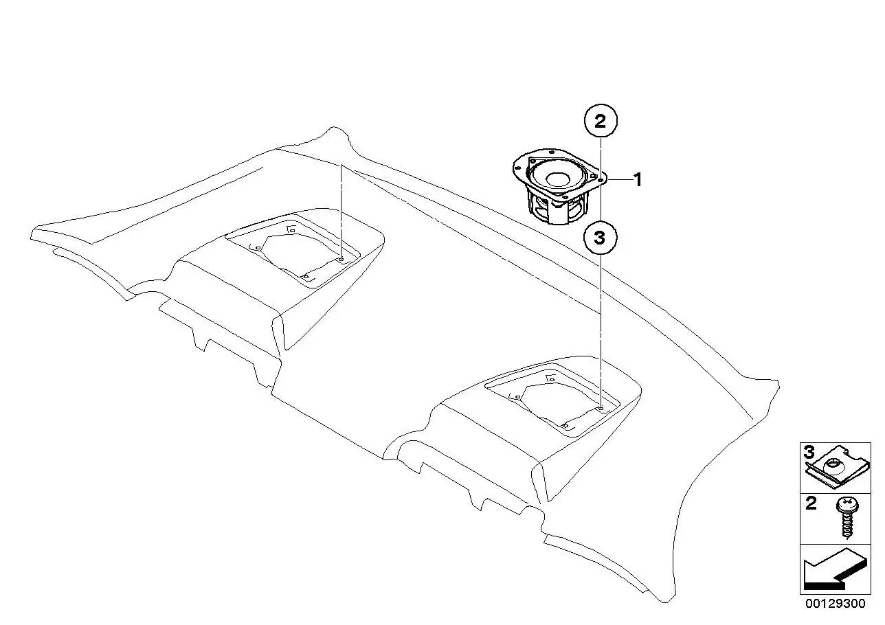 BMW Mitteltonlautsprecher Top-Hifi links E63 65139142515 - Bildpo