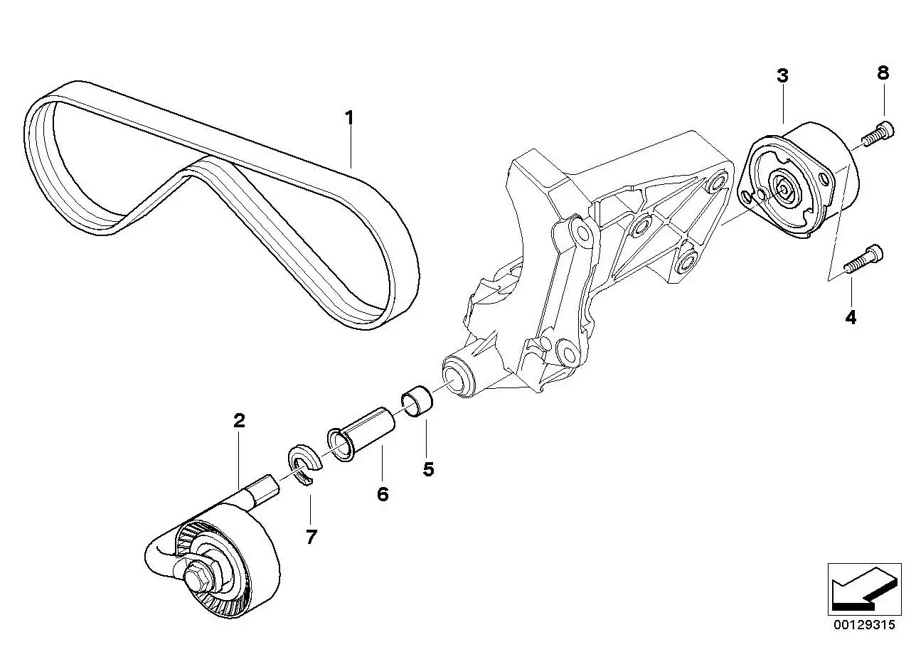 BMW Keilrippenriemen E46 E53 E60 E61 E63 E64 E83 E90 E91 E92 6455