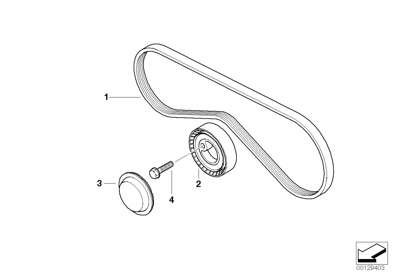BMW Schutzkappe Spannrolle E34 E36 64551748384 - Bildposition 03