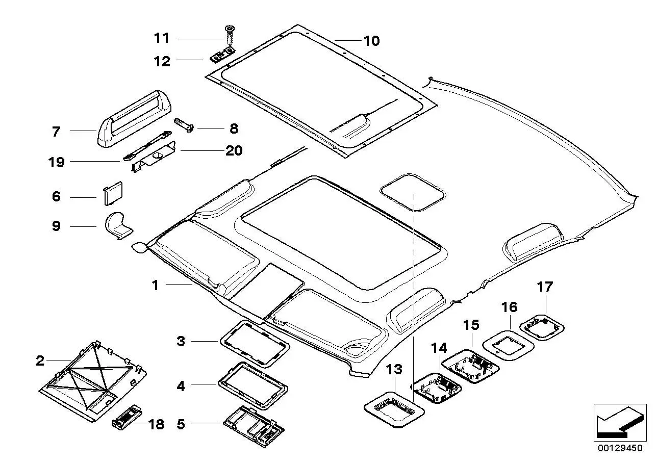 BMW Kappe Haltegriff E38 E39 51168178991
