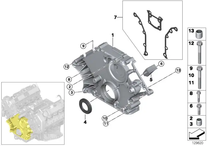 BMW Spurschale E53 E60 E61 E63 E64 E65 E66 E70 11147512862 - 5er