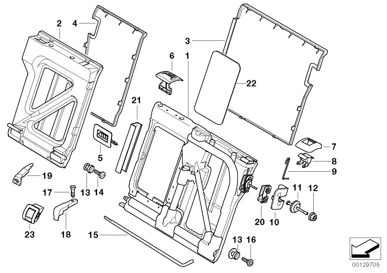 BMW Verkleidung links E39 52207047715