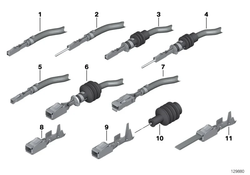 BMW Buchsenkontakt MQS mit Kabel E36 E38 E39 E46 E52 E53 E60 E61 E63 E64 E65 E66 E70 E71 E72 E81 E82 E83 E84 E85 E86 E87 E88 E89 E90 E91 E92 E93 F01 F02 F04 F06 F07 F10 F11 F12 F13 F15 F16 F20 F21 F25 F26 F30 F31 F32 F34 F39 F48 F85 F86 F90 G01 G02 G05 G1