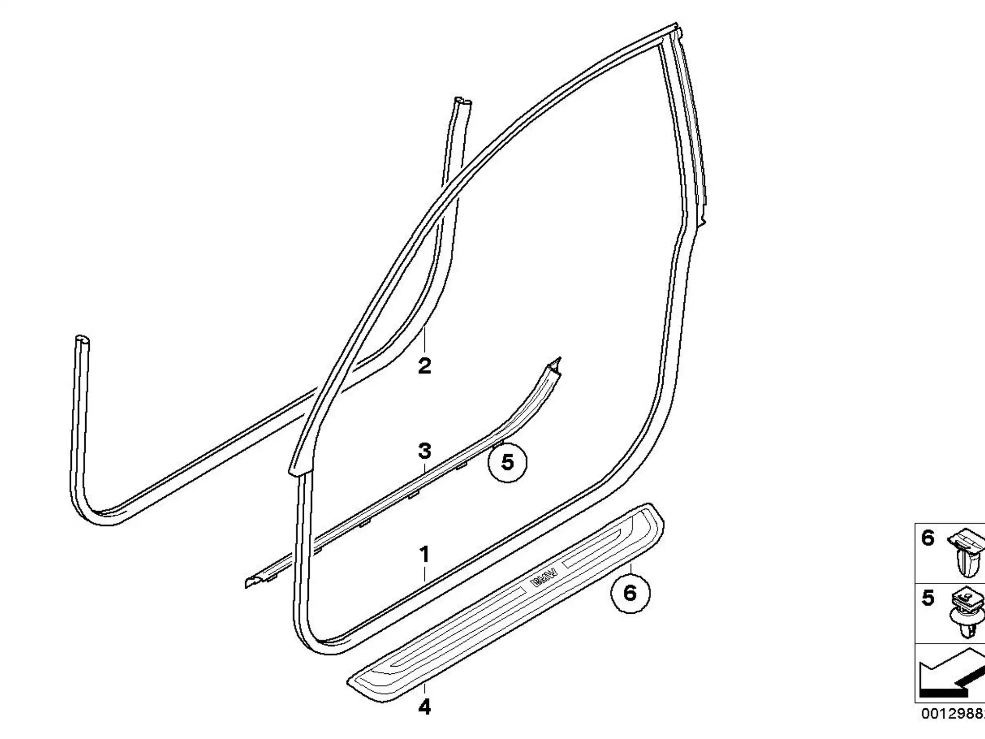BMW Abdeckleiste Einstieg innen links E63 E64 51477073885