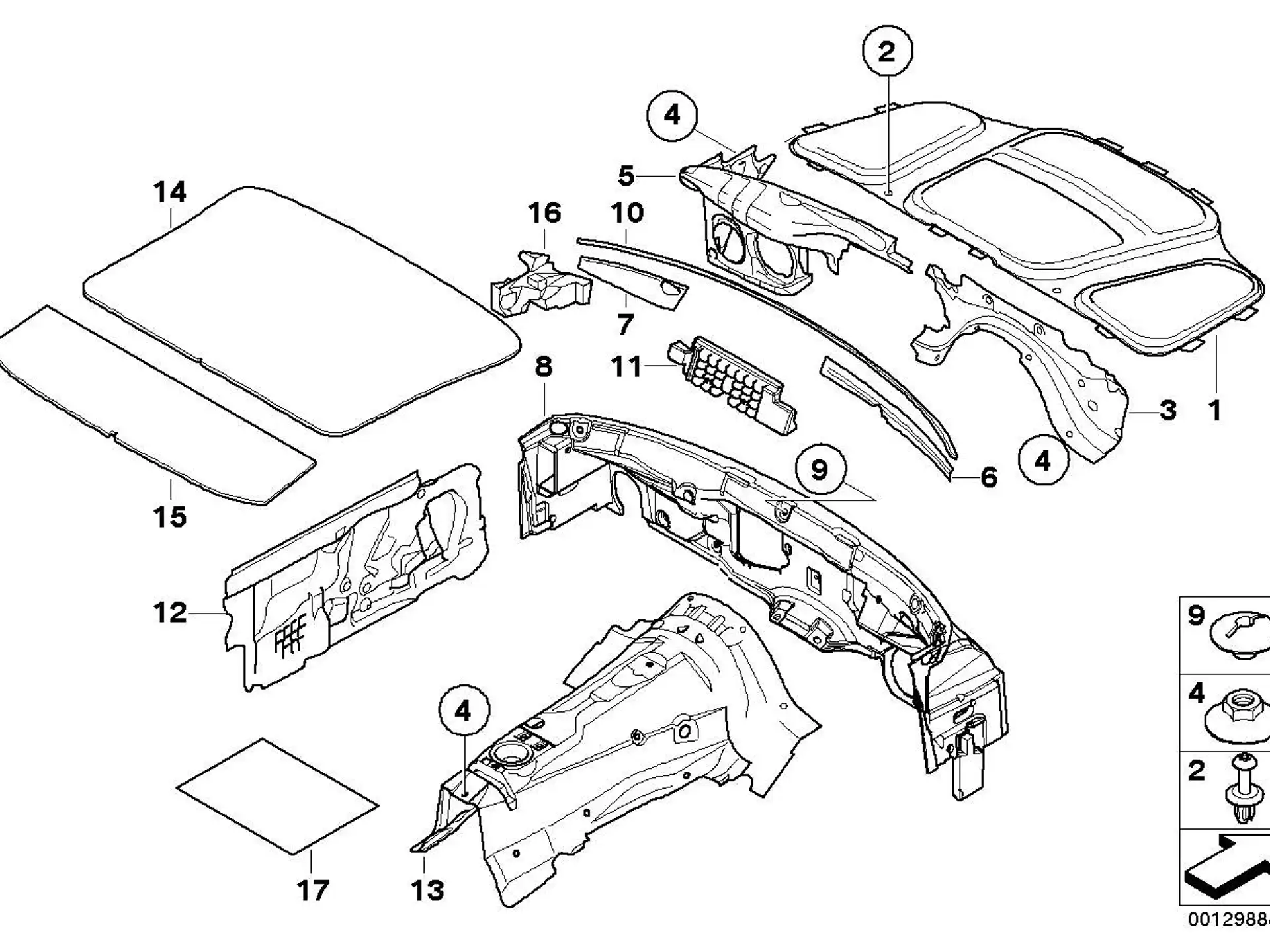 BMW Schallisolierung Frontklappe E63 E64 51487898125