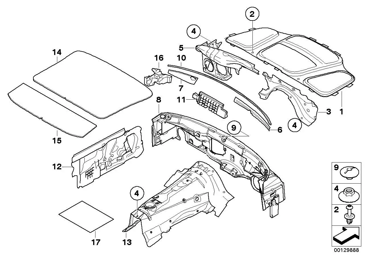 BMW Schallisolierung Tür rechts E63 E64 51487173928