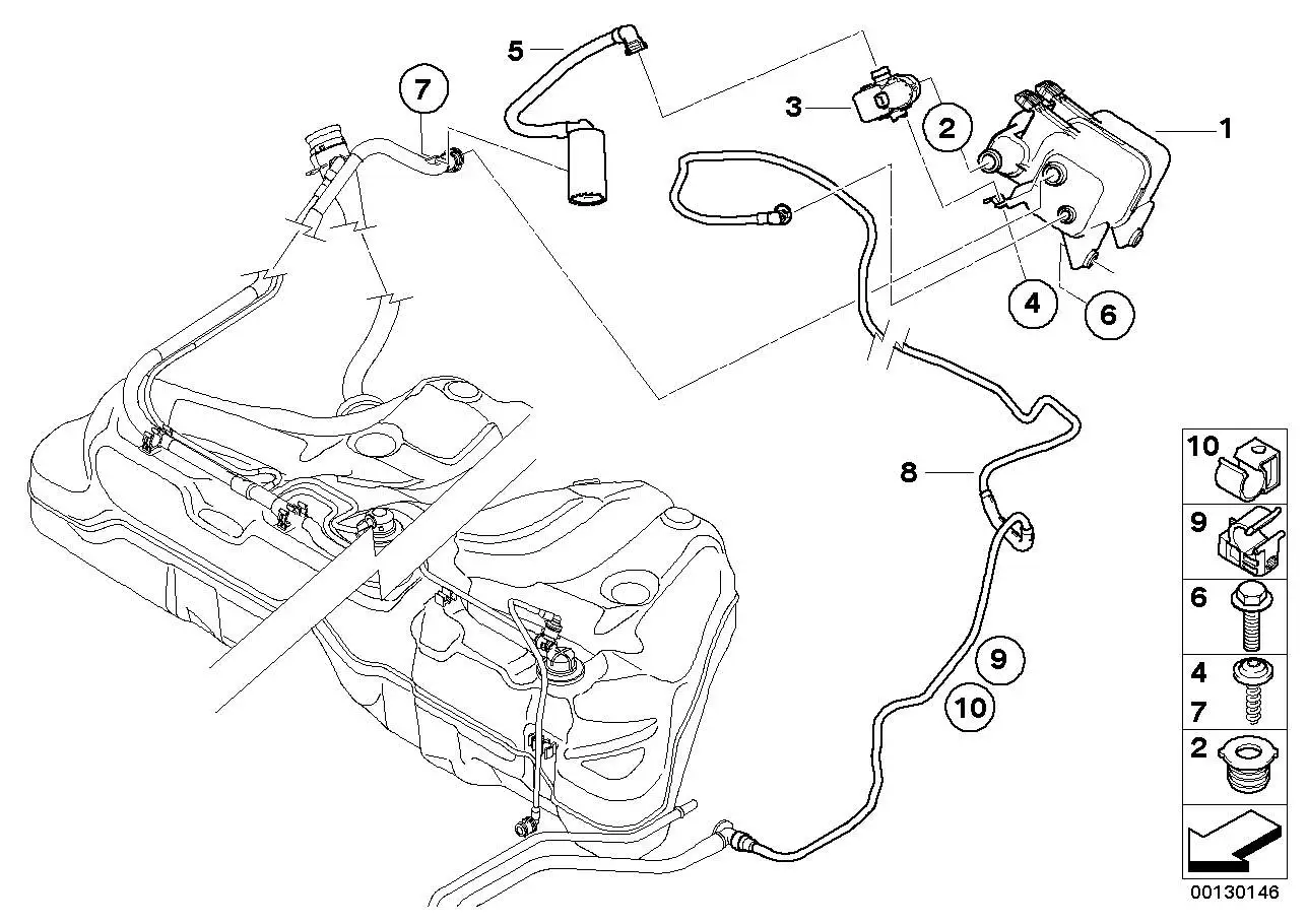 BMW Aktivkohlefilter E60 E61 E63 E64 16137162350