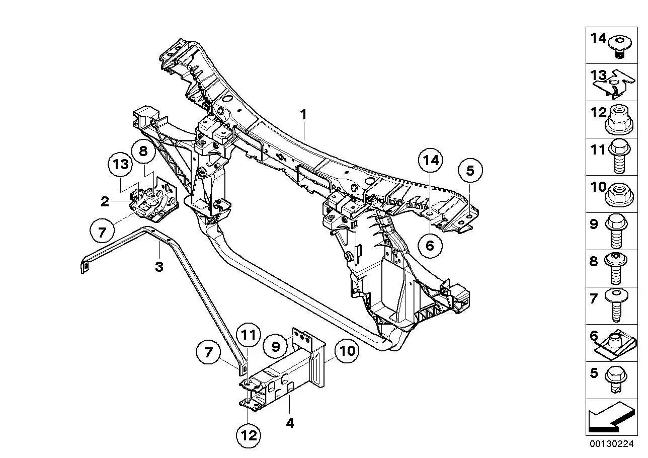 BMW Crashbox links E83 51113419957