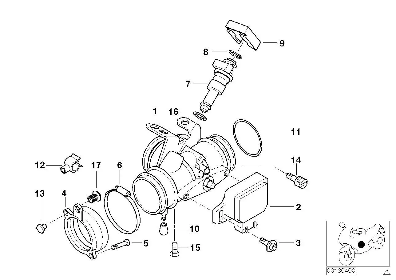 BMW Drosselklappe links A61 R21 R21A R22 R28 13541342495