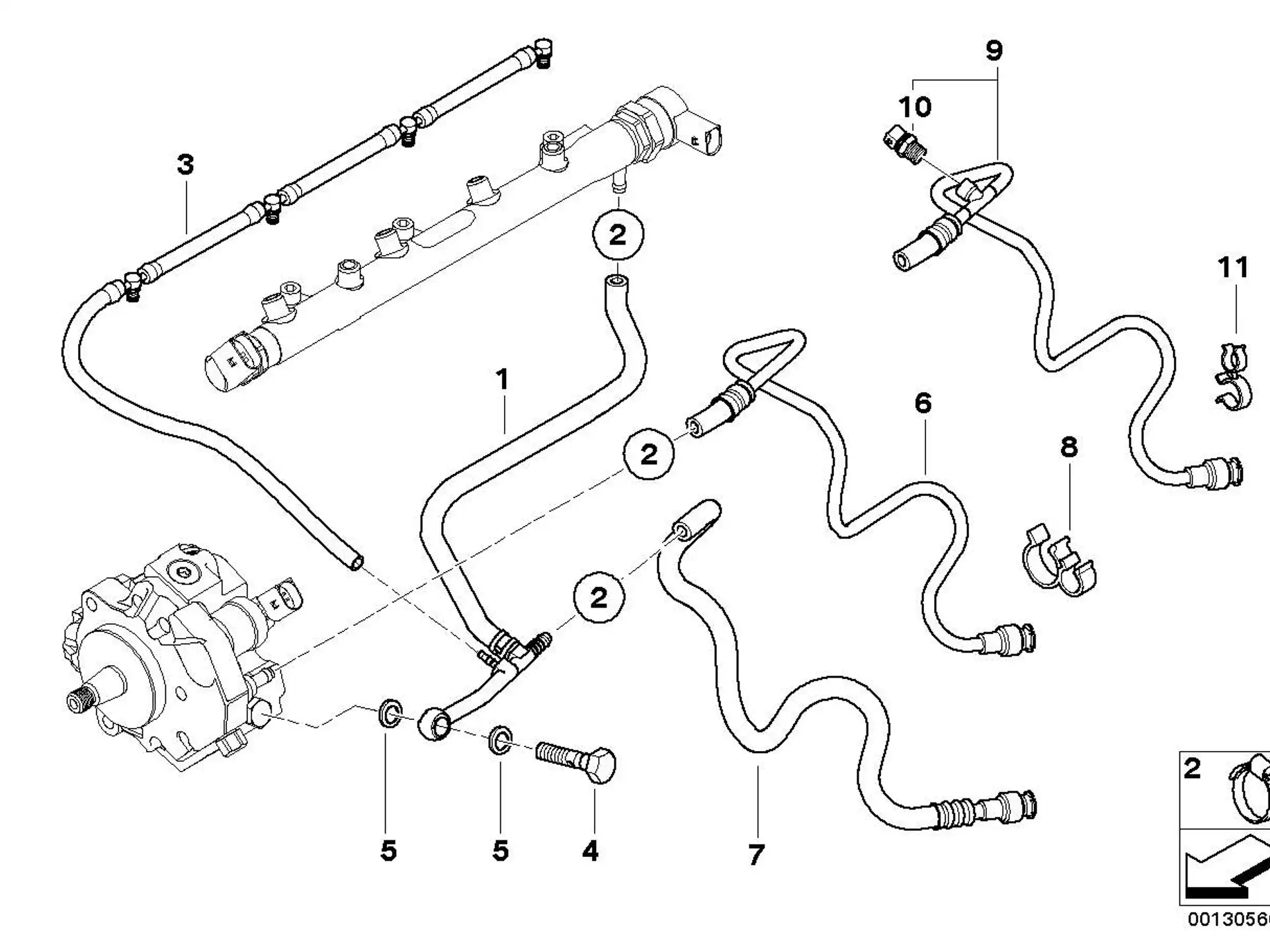 BMW Sensor Kraftstofftemperatur E46 E53 E60 E61 E63 E64 E65 E66 E83 E87 E90 E91 E92 E93 13537789304